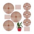 6 Pcs Plant Pot Grid Soil Protector Covers Cuttable Flower Cover for Plant | 11.8''/20.8'' Plastic Plant Pot Cover with