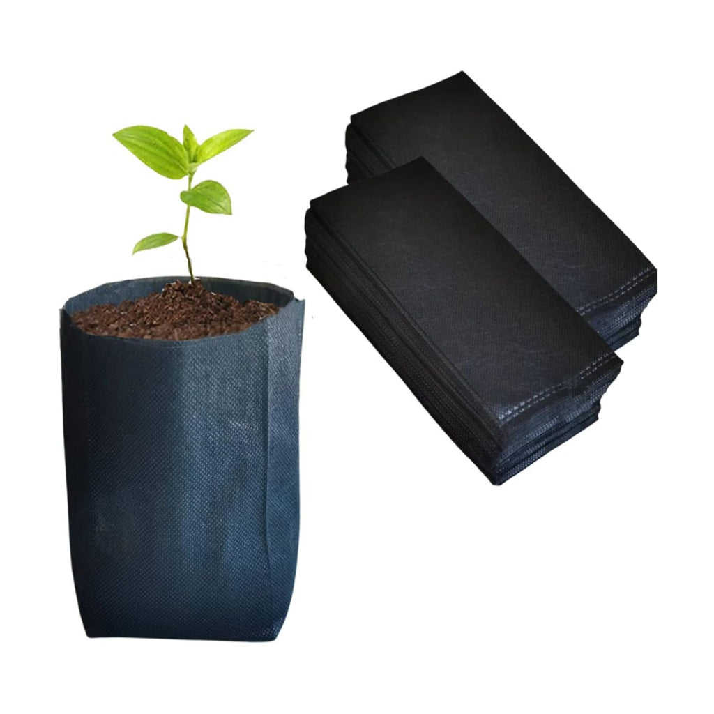 gardtree 1/4 Gallon 400PCS 6.3×7 Inch Breathable Plant Grow Bags - Non-Woven Plant Seedling Pots for Seed Starting, Indoor/Outdoor Vegetables, Herbs, Flower | Easy Transplant, Space Saving, Black
