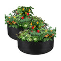 Grow Bag, 2-Pack 50 Gallon Fabric Pots Round Raised Garden Bed Planter | Breathable, Reusable, for Planting Herb
