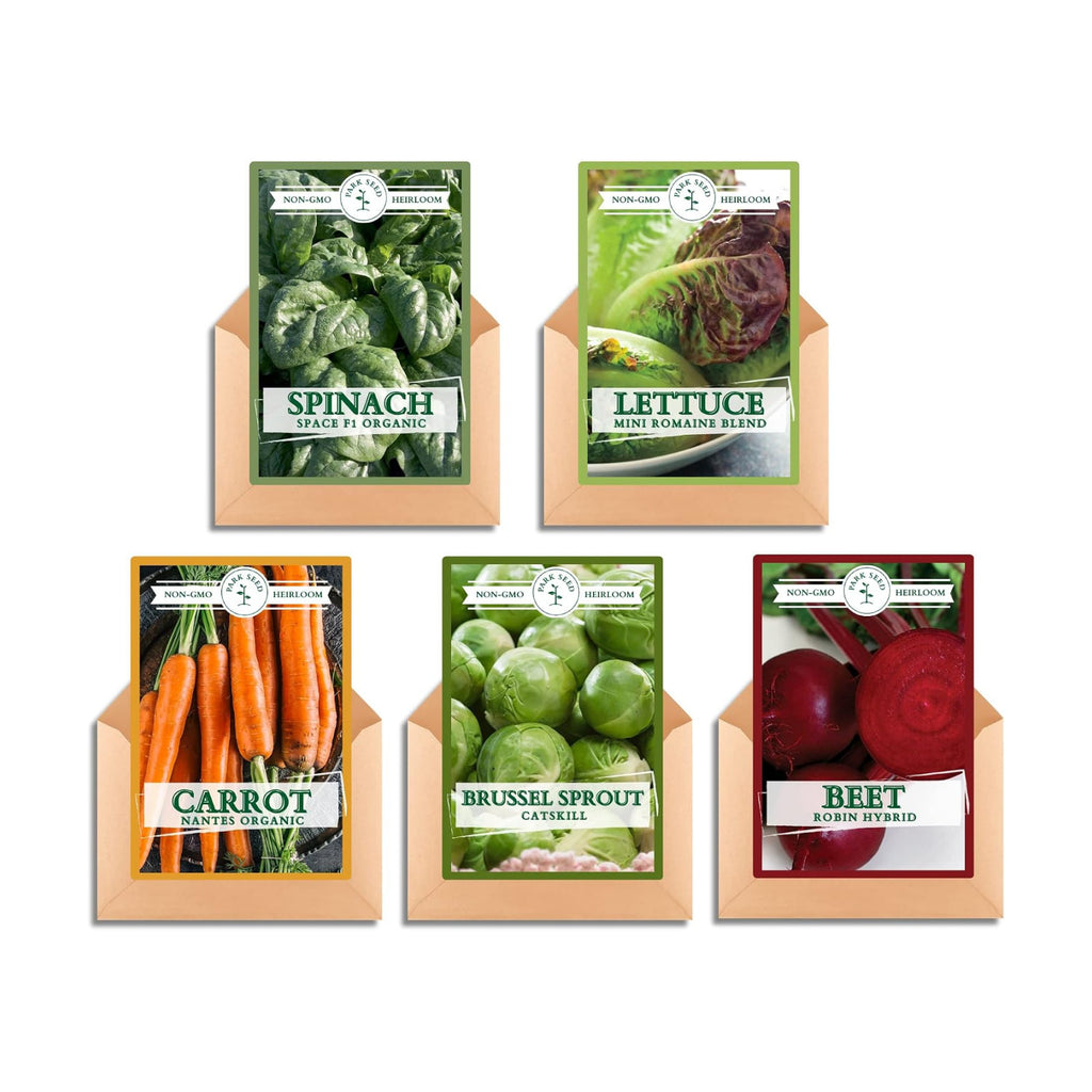 Park Seed Cool Season Vegetable Seed Collection – Non-GMO Fall Garden Kit with Beet, Carrot, Spinach, Lettuce, Kohlrabi