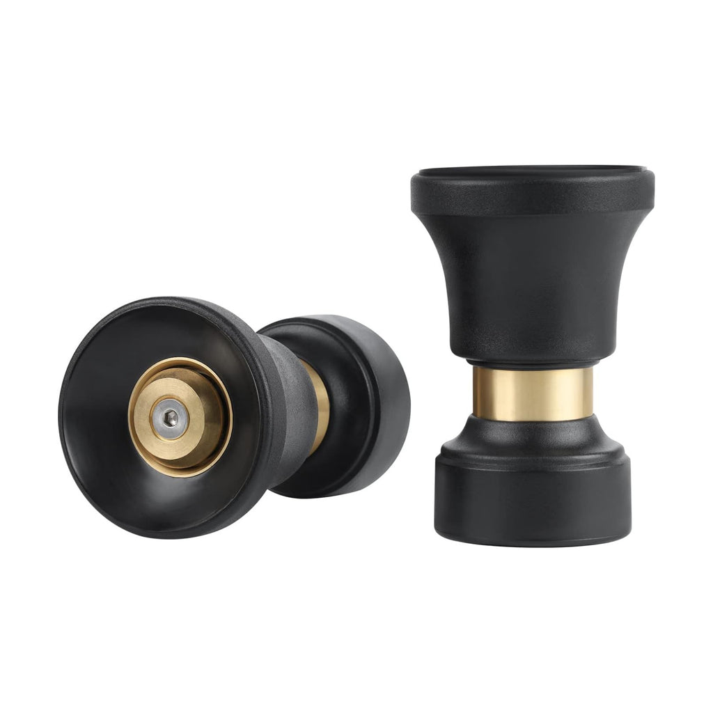Hose Nozzle, Lichamp 2 Pack Heavy Duty Brass Fireman Style High Power Leak Proof Adjustable Garden Water Sprayer