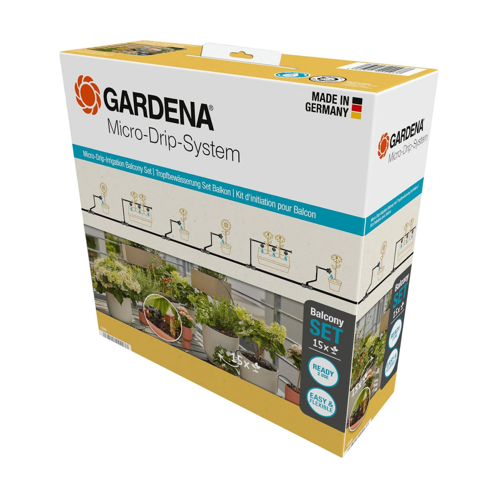Gardena 13401-20 Micro Drip Sprinkler System for Balcony (15 Strains) Starter Set