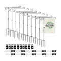 Sadnyy 10 Pack Garden Flag Stand Metal, Fits 12 x 18 in Flags | Powder Coated Rust Resistant, Stable Ground Support