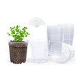 homenote 6.7 Inch Clear Plastic Nursery Pots with Drainage Holes (15 Pcs)