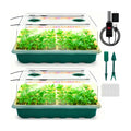 Seed Starter Tray with Grow Light, 96-Cell Seed Starter Kit, Seedling Starter Trays with Humidity Domes, Automatic Timer, Adjustable Light Indoor Gardening Plant Germination Trays