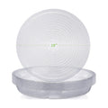 Shellwei 18 Pack 18 Inch Plastic Plant Saucers Extra Large Clear Flower Pot Drip Trays Plants Drip Tray Plant Drainage
