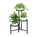 3 Tier Metal Corner Plant Stand Indoor Outdoor, Heightened widened 30'' Tall Multiple Flower Pot Display Holder, Iron