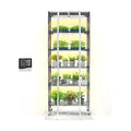 6-Tier Indoor Greenhouse with Grow Light, 29.5x13.8x71in | Indoor Greenhouse, 5-Pack Full Spectrum Plant Lights, 150W