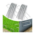 100 Pack 12 Inch Garden Stakes, Galvanized Landscape Staples for Weed Barrier Fabric, Heavy Duty Sod Pins Securing Pegs
