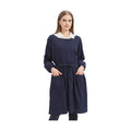 Nanxson Cotton Linen Apron Women's Long Sleeve Apron for Cooking,Gardening | Long waist strap,stickers on back,elastic
