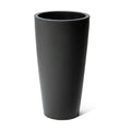Step2 Tremont Tall Round Tapered Planter, 28" Tall, Indoor/Outdoor Plants, Efficient Drainage, Durable Resin, Onyx Black