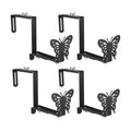 VIVIKEN Planter Box Bracket, Adjustable Window Box Holder with Butterfly | Hanging Flower Pot Stand Brackets for