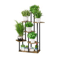 AZERPIAN 7 Tier Tall Plant Stand Indoor Corner Tiered Shelf Metal MDF Board