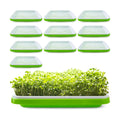 Pack 10 Seed Sprouter Tray with Drain Holes,Seed Germination Tray Kit BPA Free Nursery Tray,Soil-Free Big Capacity