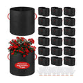 72 Pack 5 Gallon Plant Grow Bags Fabric Pots Bulk Aeration Heavy Duty Nonwoven Fabric Plant Pots with Handles Thick