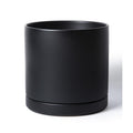 D'vine Dev 12 Inch Ceramic Planter Pot, Black, 94-O-F-2