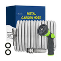 50 FT Stainless Steel Garden Hose – Heavy Duty 50FT Metal Water Hose Pipe | 304 Steel, No-Kink, Puncture Resistant
