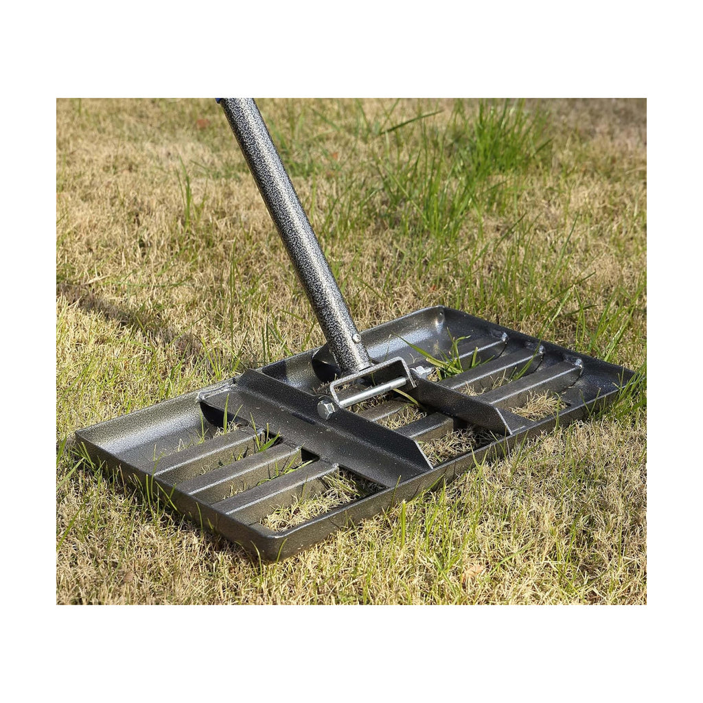 Lawn Leveling Rake, 17x10 Heavy Duty Lawn Leveler with Adjustable Handle Dirt Ground Level Tool for Yard Garden (60