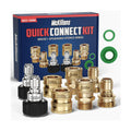 McKillans® Pressure Washer Quick Connect Kit, M22-14mm to 3/8" Male Female Quick Disconnect Kit for Power Washer (Brass)