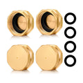 3/4"Garden Hose End Caps,Brass Garden Hose Cap with Washers,Female End Cap 4 Pack
