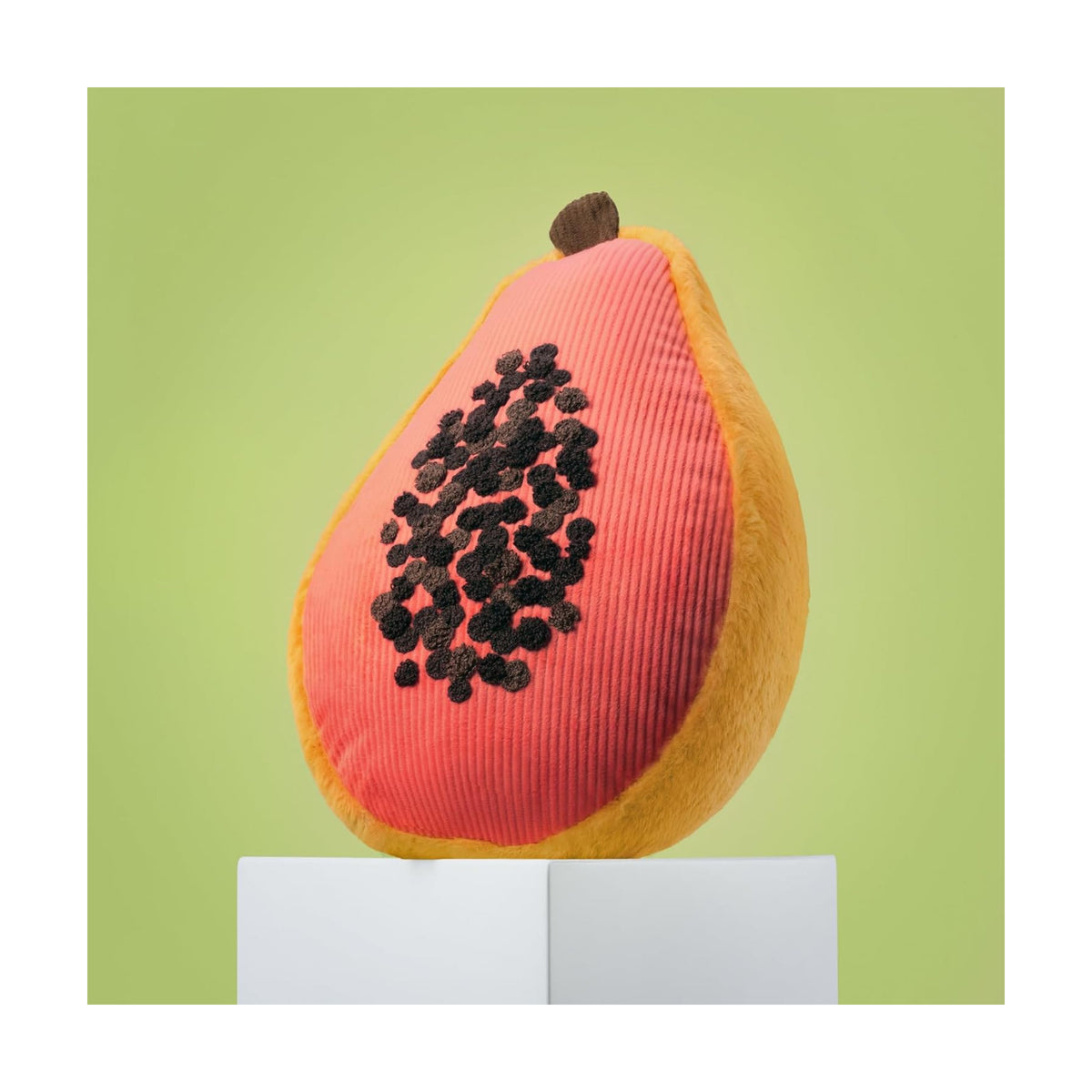 Phantoscope Fruit Shaped Pillows Papaya Shaped Throw Pillow, Cute Home Decor of Fruit Themed Shaped Cushions, Summer Decorative Shaped Pillow for Couch, Kitchen, Bed and Chair, Pink, 10 x 15 inches