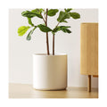 LE TAUCI 12 Inch Pot for Plants, Ceramic Planters for Indoor Plants, Mid-Century Modern Cylinder Flower Pots with