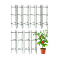 10 Packs Tomato Cages for Garden Support Up to 48" Tomato Plant Stakes Support with Adjustable Snap Arms Clips Plastic