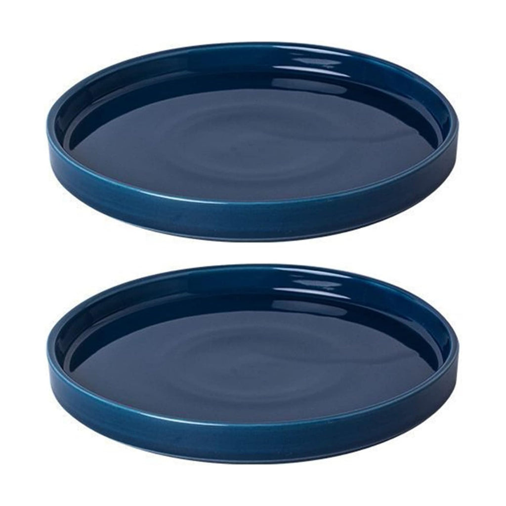 Ceramic Plant Saucer 7 Inch, 2 Pack Round Plant Trays for Indoors/Outdoors, Flower Pot Saucers for Holding Water Drips