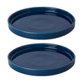 Ceramic Plant Saucer 7 Inch, 2 Pack Round Plant Trays for Indoors/Outdoors, Flower Pot Saucers for Holding Water Drips