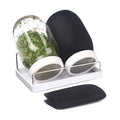 Complete Sprouting Jar Kit| 2 Wide Mouth Mason Jars, 316 Screen Sprout Lids, Blackout Sleeves, Tray, Stand| Sprouter