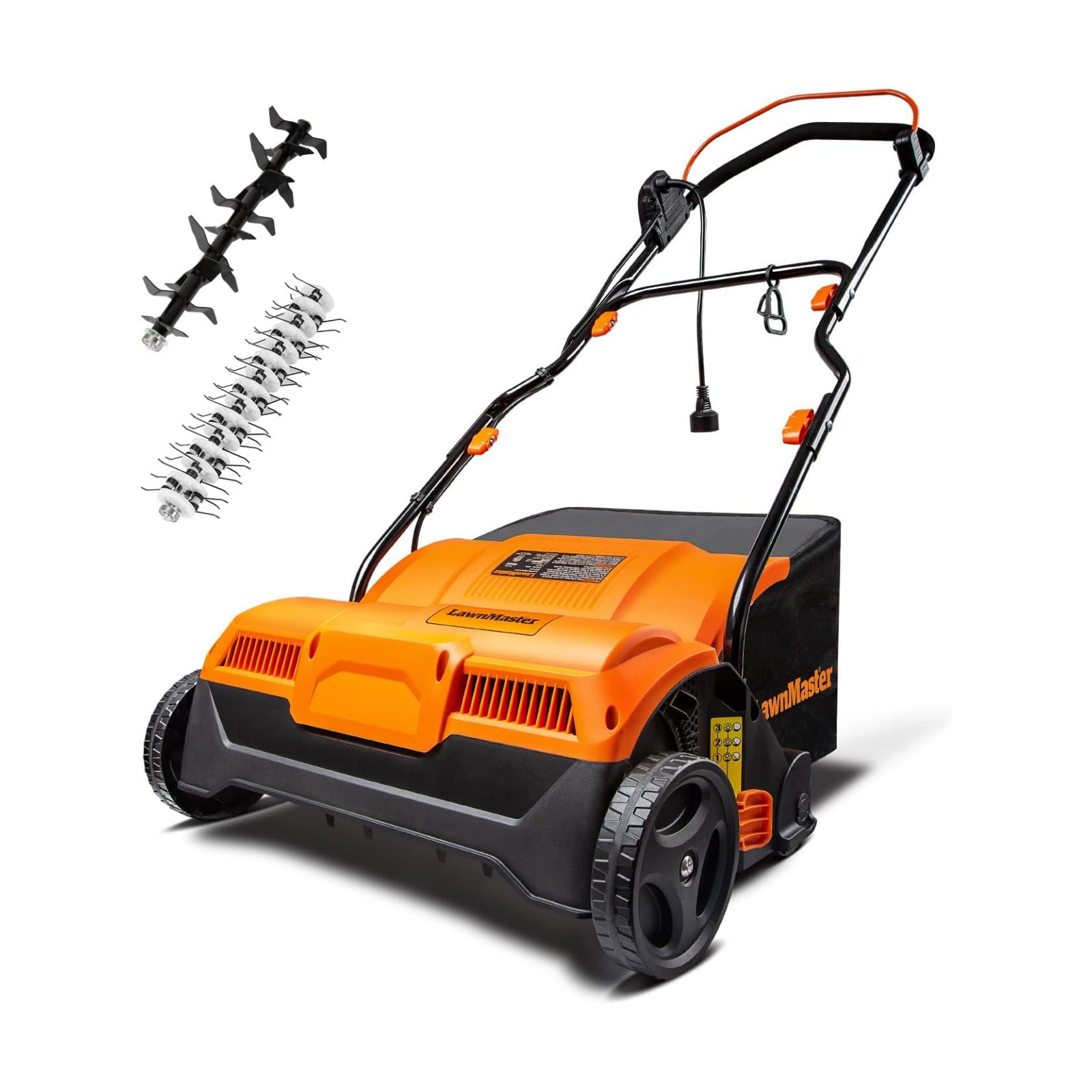 LawnMaster GVB1316 Electric 16” 13 Amp Dethatcher and Scarifier with 12 Gallon Collection Bag