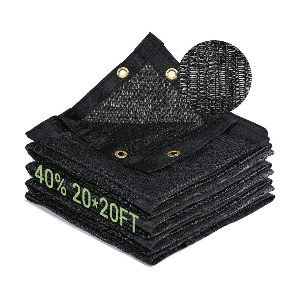 40% Garden Shade Cloth, 20x20FT HDPE Mesh Tarp with Upgraded Grommets | UV-Resistant Outdoor Sun Shades for Greenhouse