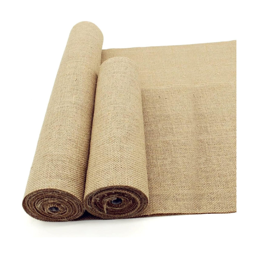 Agfabric Garden Burlap Fabric Roll, 64 inch x30 Feet Higher Density Natural Jute Material for Party Decor, Table