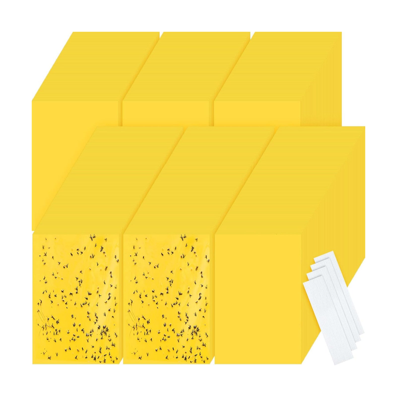 Qualirey 900 Pcs 6x8 Inch Yellow Sticky Traps for Gnats, Dual-Sided Sticky Gnat Traps for Indoor Outdoor, Fly Catcher
