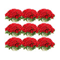 Jexine 100 Pcs Artificial Roses Flowers Bulk, Red