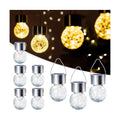 GIGALUMI Solar Lights Outdoor Hanging Lantern Garden Decor for Outside 8 Pc