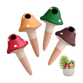 KBCSUN Self Watering Spikes Mushroom Shape, 4 Pack Self Watering Globes Terracotta Plant Watering Stakes for Indoor