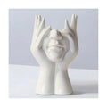 White Face Vase Unique Ceramic Vase for Room,Office,Home Decor