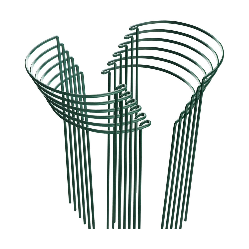 HiGift 12 Pack Plant Stakes for Indoor Plants, Metal Garden Peony Support Cages, Outdoor Plant Supports Ring Prop
