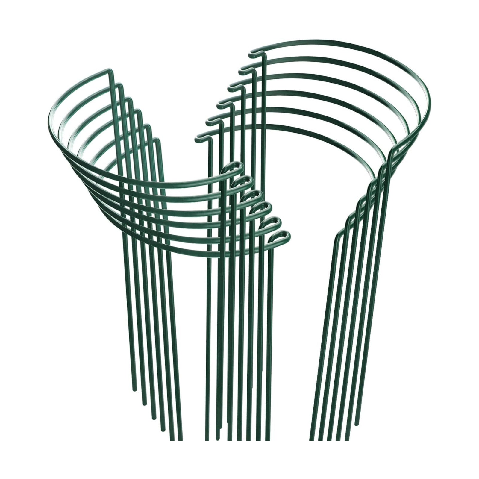 HiGift 12 Pack Plant Stakes for Indoor Plants, Metal Garden Peony Support Cages, Outdoor Plant Supports Ring Prop