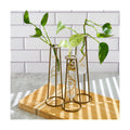 Propagation Station Terrariums with Gold Metal Stand - Kate Aspen 3 Glass Test Tube Planters for Indoor Plant, Air Plants, Plant Clippings, Cut Flowers, Herbs, Succulents | Home Decor Table Decoration