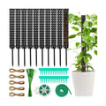 10 Set Plastic Moss Poles for Climbing Plants Indoor Stackable Self Watering Hollow Monstera Plant Support, Moss Not