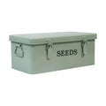 Seed Storage, Metal Seed Box, Seed Storage Organizer Box with Lid & Handle | 4 Compartments Seed Storage Box, Seed