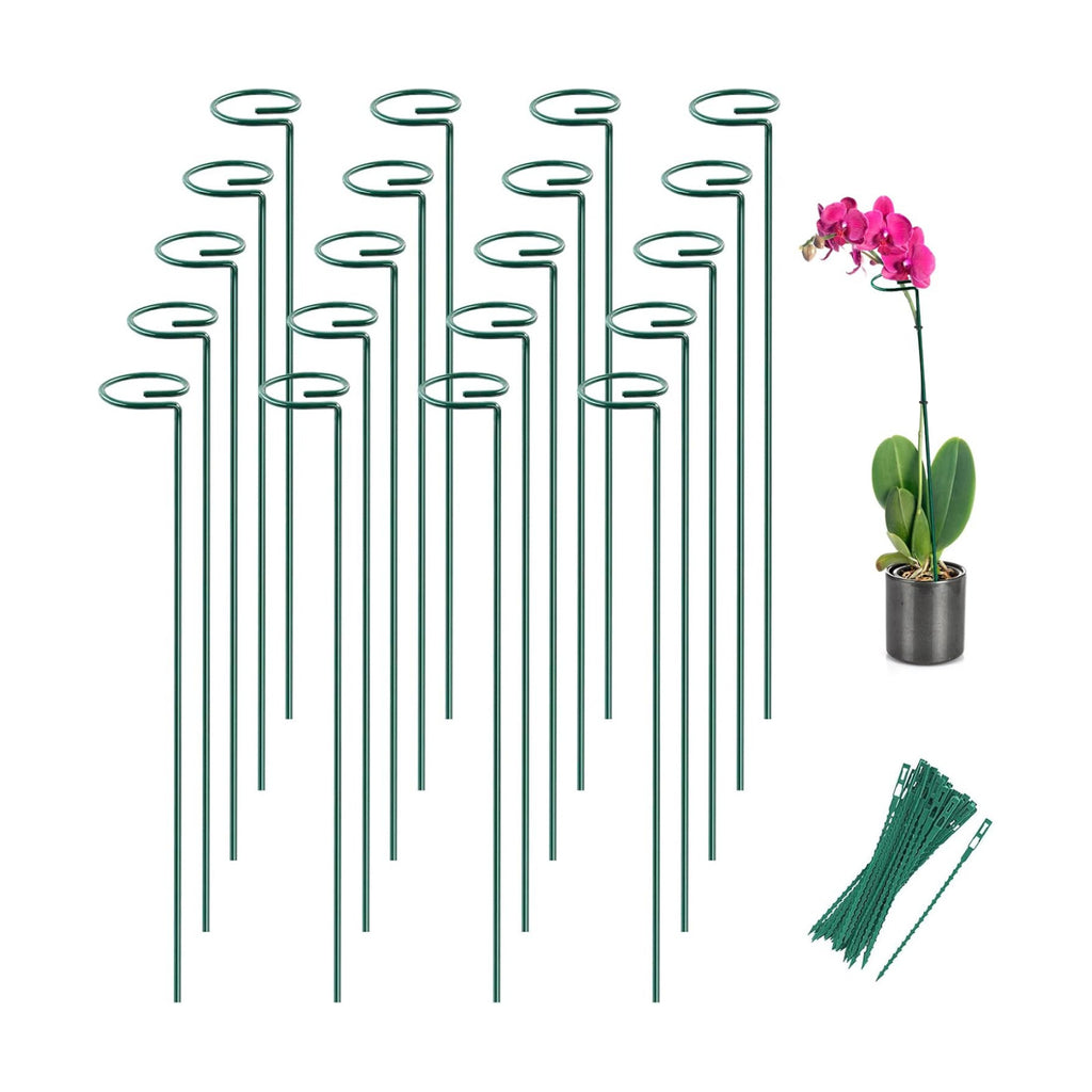 20 Pack 16 Inch Plant Support Stakes for Outdoor Plants and Indoor Flowers