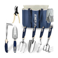 Gardening Tools Set of 9 Heavy Duty Garden Tools with Non-Slip Rubber Grip with Large Garden Bag, Durable for Garden