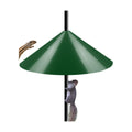 19 Inch Wide Squirrel Baffle for Bird Feeder Pole, Outside Pole Mount Stopper & Bird House Guard for Outdoor Shepherd’s Hook, Green, 1 Pack