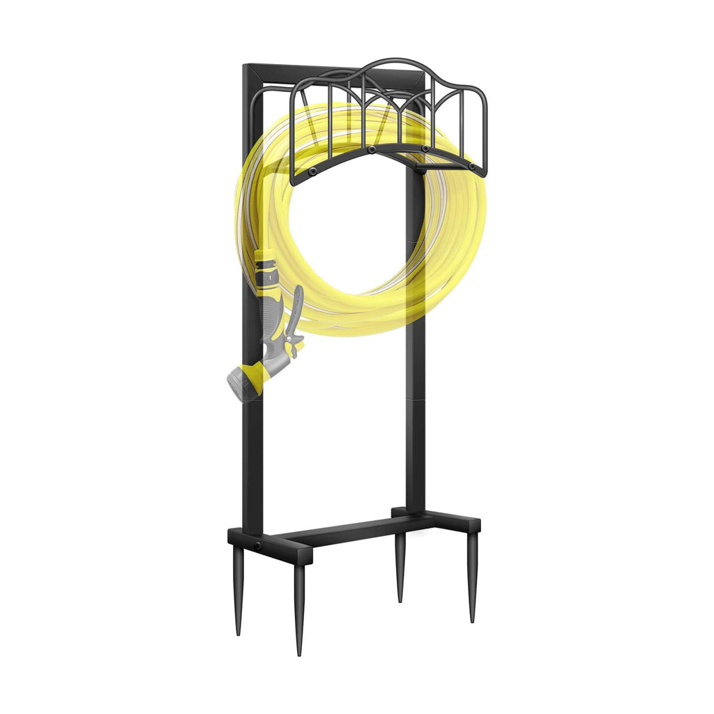 Garden Hose Holder,100ft Capacity Hose Reel for Outside | Upgraded Metal for Stronger and Stable,Heavy Duty Water Hose