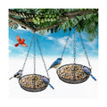 Bird Feeder, Hanging Bird Feeders for Outdoors Metal Mesh Birdfeeder Tray