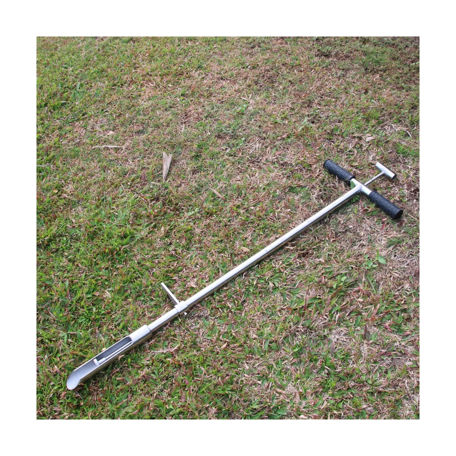 Soil Sample Probe 40” with Ejector and Foot Pedal,Soil Probe Stainless Steel T-Style Handle Soil Test Kit,Soil Probe