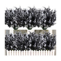 RECUTMS Black Artificial Greenery,12Pc Fake Fall Outdoor UV Resistant Plant